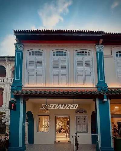 Restored shophouse frontage on Hougang Street 21